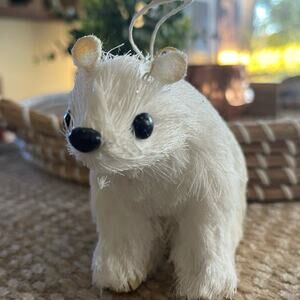Crate and Barrel Polar Bear Christmas ornament